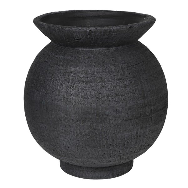 Jet terracotta vase with dark finish for home décor in Lagos Nigeria