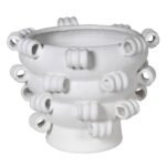 white curl terracotta vase decorative home accent in Lagos Nigeria