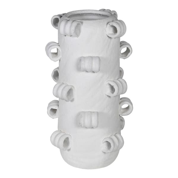 Tall white curl vase decorative ceramic home accent in Lagos Nigeria