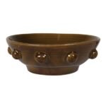Mahogany bubble bowl decorative sculptural centerpiece for home décor in Lagos Nigeria