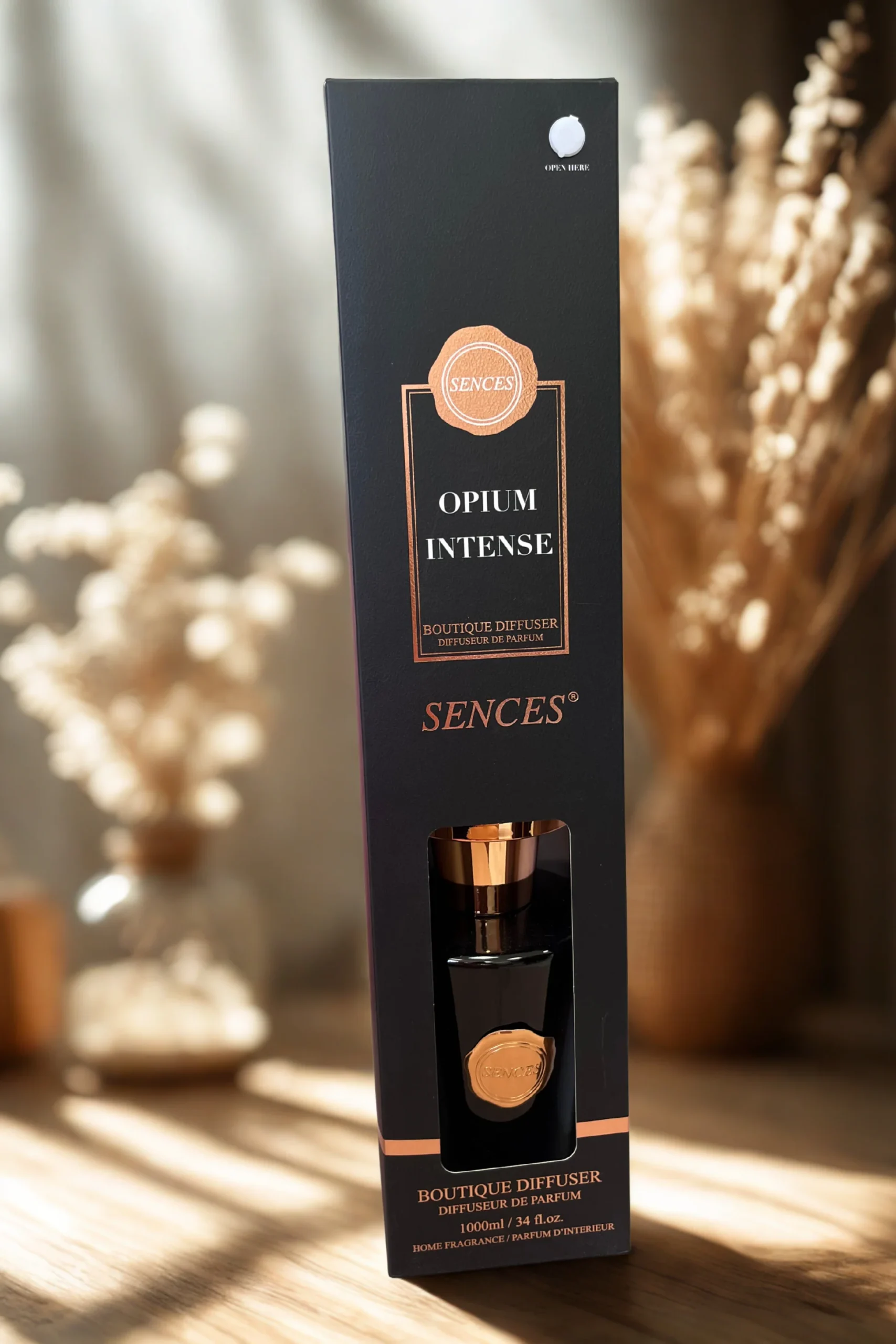 Sences Luxury Opium Intense Reed Diffuser 300ml Long-Lasting Home Fragrance Sences Luxury Reed Diffuser Opium Intense 300ml with reeds in decorative bottle, Lagos, Nigeria