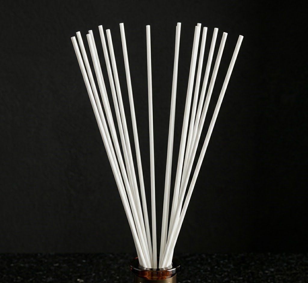 White reed diffuser sticks set for home fragrance and décor in Lagos Nigeria