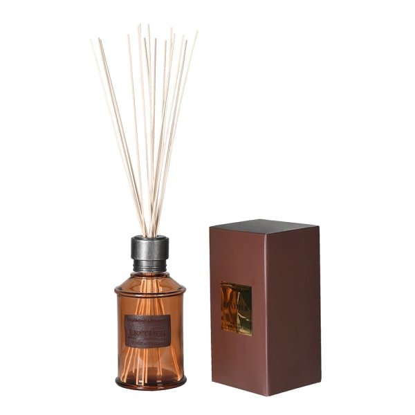 Leather reed diffuser luxury home fragrance bottle for modern interiors in Lagos Nigeria