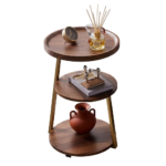 Rhollar Side Table White / Brown modern accent furniture for living room, Lagos, Nigeria