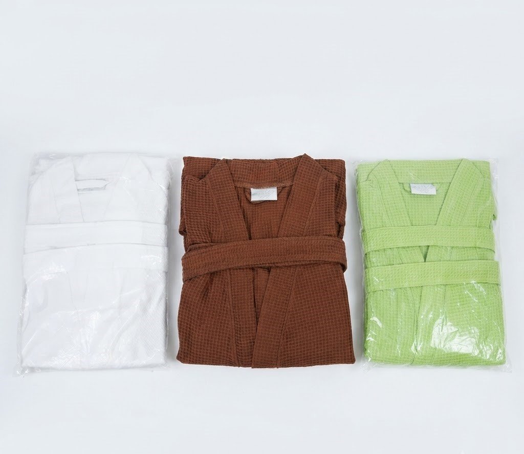 Soft cotton bath robe with tie belt for home and spa use, Lagos, Nigeria