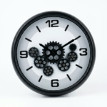 Black Wall Clock, classic decorative timepiece for home or office interiors in Lagos, Nigeria