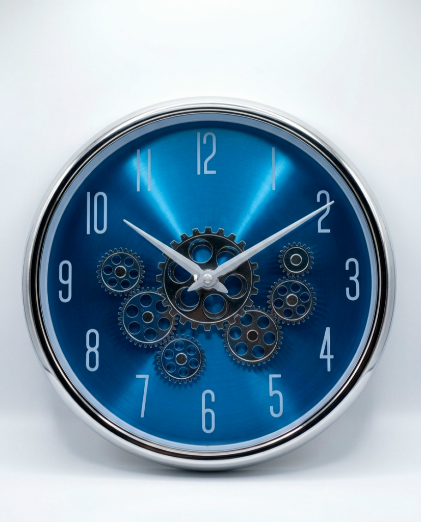Seven Engine Green Rose Gold Clock, small decorative wall design for homes and offices in Lagos, Nigeria