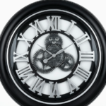 Four Engine Silver/Black Giant Wall Clock for modern interiors in Lagos, Nigeria