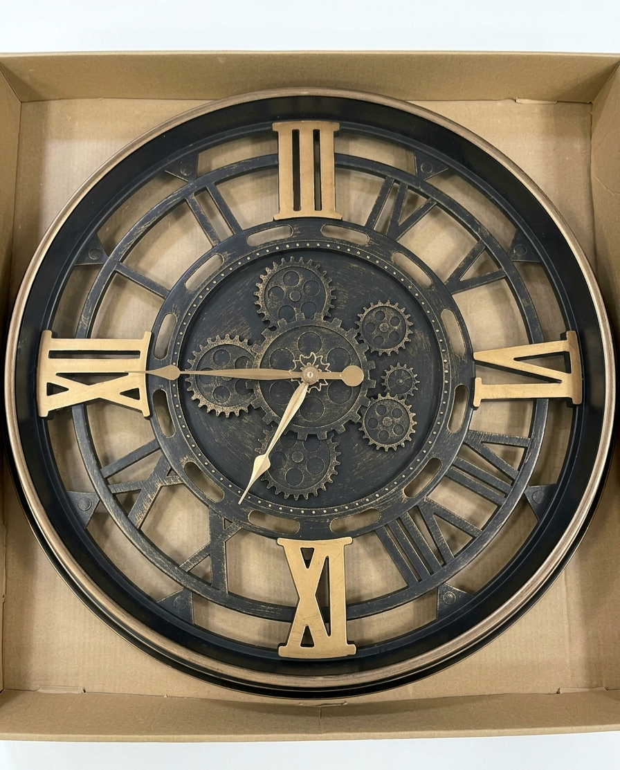 Seven Engine X Gold Black Clock Seven Engine X Gold Black Clock for modern home décor in Lagos, Nigeria