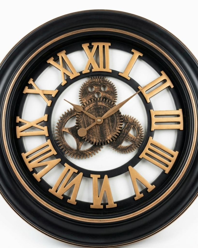 Four Engine Gold Black Small Clock for home décor in Lagos, Nigeria
