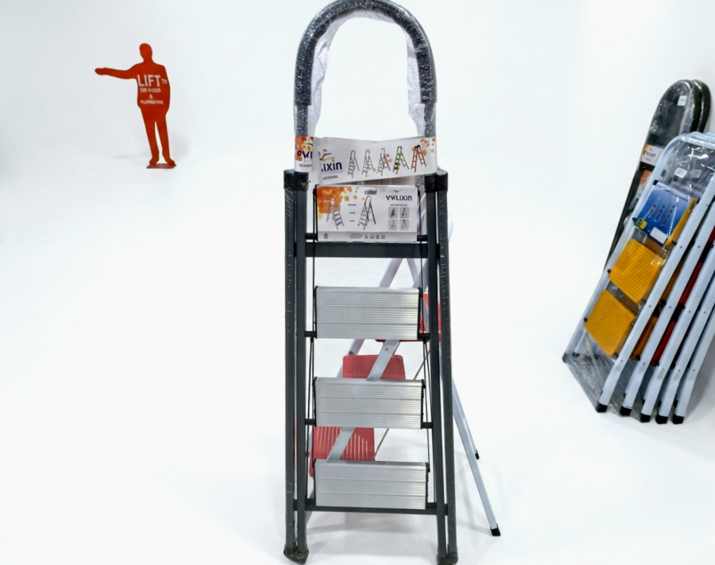 Grey 4 Step Ladder for household use in Lagos, Nigeria