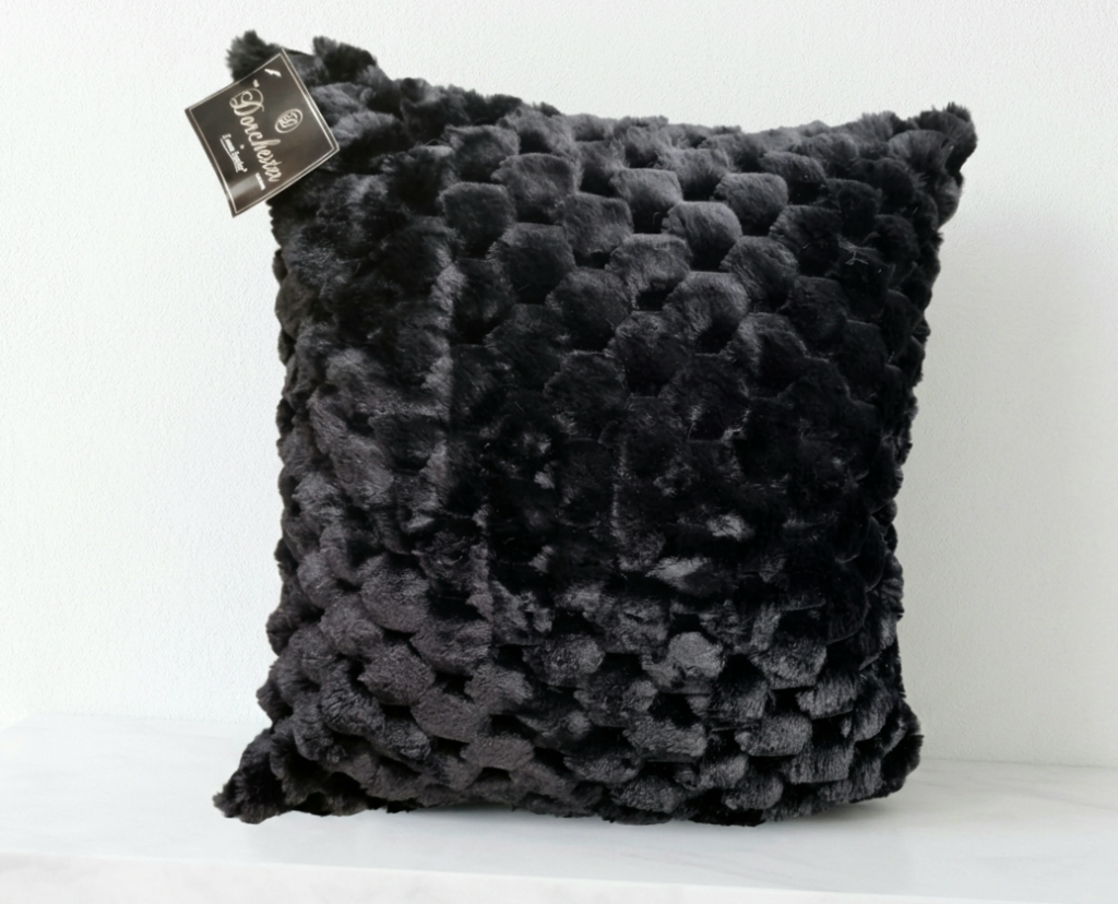 Black faux cushion cover for sofa and bedroom décor, Lagos, Nigeria