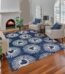 Sunburst Blue-Ivory 5x7ft Rug for living room décor in Lagos, Nigeria