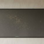 Black Canvas Frame Gold Dots Large wall art with gold accents in Lagos, Nigeria