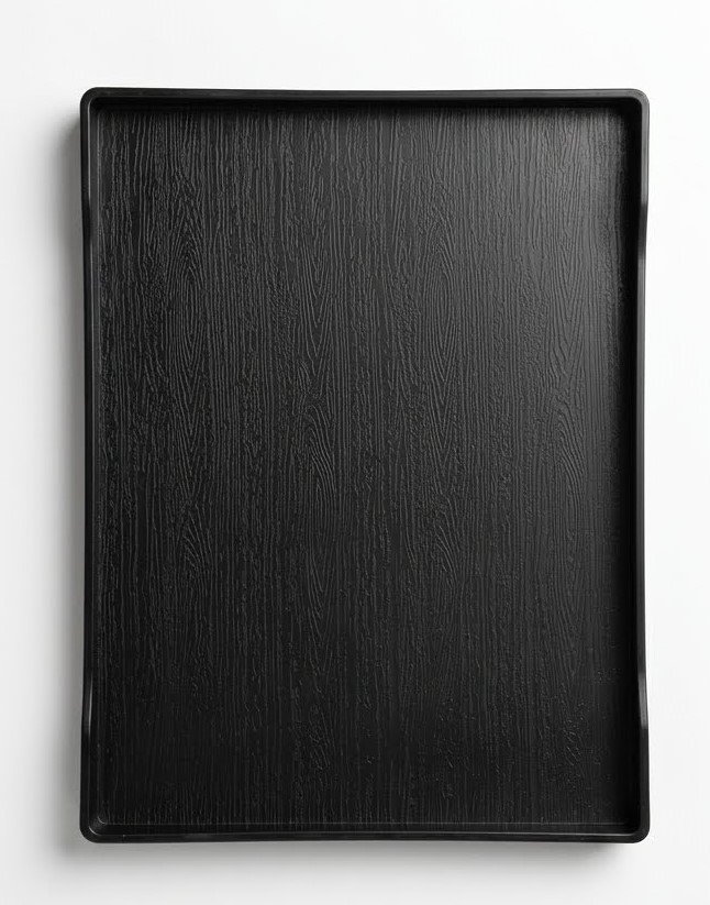 JB Plastic Black Tray 8 black plastic serving tray for home use in Lagos, Nigeria