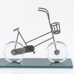 Bicycle table ornament displayed on glass for home décor in Lagos, Nigeria