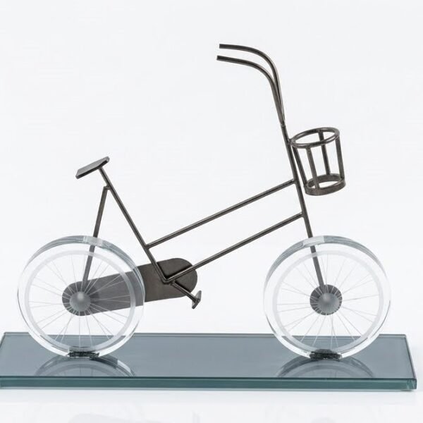 Bicycle table ornament displayed on glass for home décor in Lagos, Nigeria