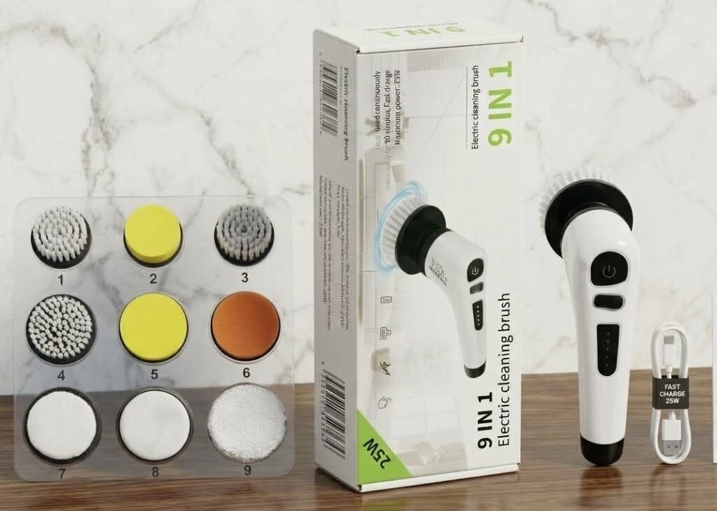 9-in-1 25W electric cleaning brush for household cleaning in Lagos, Nigeria